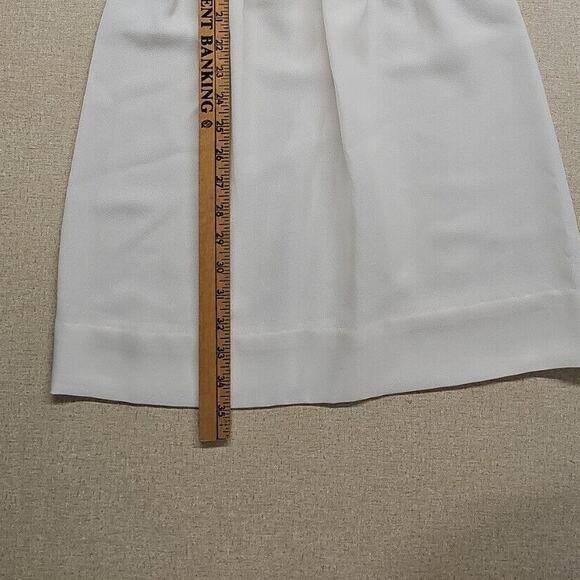 Vtg 80s Toni Petite Lace Dolman Sleeve Blouson Dress Size 8P USA Winter White - Picture 10 of 13